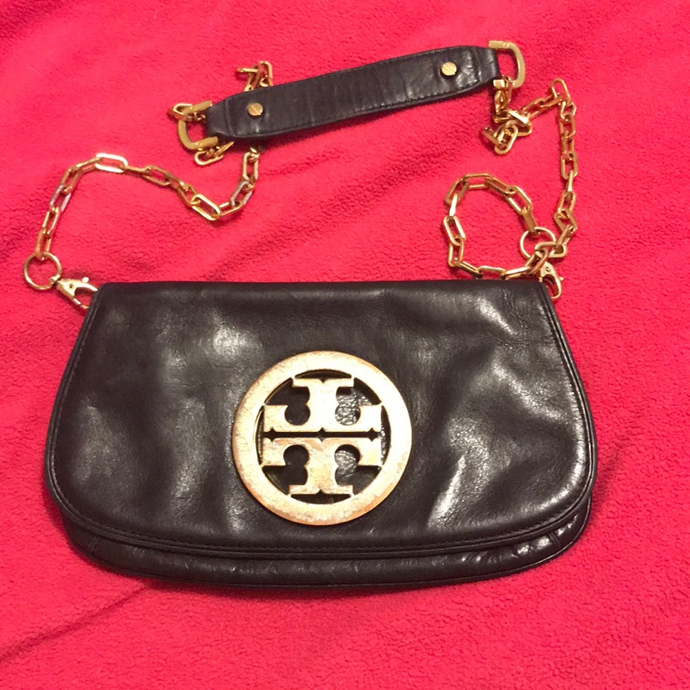 Tory Burch black logo plaque crossbody bag